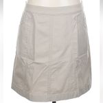 Boden Classic Chino Beige Tan Career Office Preppy Chic Mini Skirt Size 12 US Photo 4