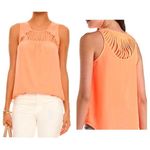 Bright orange cutout tank blouse top size small Photo 1