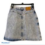 Palmetto's Vintage 1980s Acid Wash High Rise Denim Mini Skirt size 9 Blue Photo 12