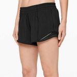 Lululemon Hotty Hot Short II Long 4" Black Size 6 Running Low Rise Shorts Photo 0