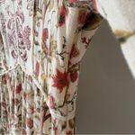 Sundance Autumn Print Floral Blouse Button Cuff Long Sleeve V-Neck Babydoll EUC Photo 11