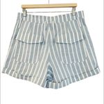 frame denim FRAME Linen Blend Striped High Rise Shorts Size 8 Photo 4