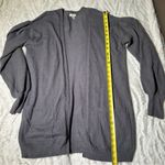 Hinge  Size M Gray Knit Balloon Sleeve Open Front Cardigan Sweater Neutral Cozy Photo 8
