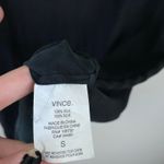 Vince  Collared Silk Shirt Dress Black Size Small Neutral Elegant Business Photo 5