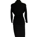 Frank Lyman Design Holiday Black Sweater Dress w/ Silver Sparkles, size Medium Photo 3