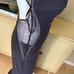 La Femme  Glam Long‎ Jersey Dress with Sheer Neckline and Stones Open Back Sz 4 Photo 5