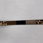 Vintage Elite Womens M Belt Cowhide Leather Animal‎ Print Gold USA Western Brown Photo 3