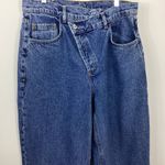 Collusion By ASOS Asymmetrical Denim Mom Jeans Size 30/34 Blue Photo 1