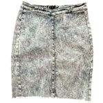 Forever 21 Mini Skirt Blue Acid Wash Denim Cutoff Photo 0