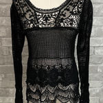 Staring At Stars  Black Crochet Lace Blouse Photo 0