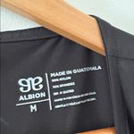 ALBION FIT  Ruffle Sleeve Romper Drawstring Waist Wrinkle Free Black Size M Photo 7