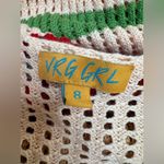 VRG GRL Verge Girl Work of Art Crochet Maxi Dress Multi size AU 8 US 4 Small Tan Photo 7