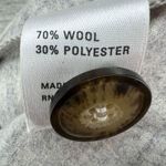 Hi Line Jacket Womens XS Gray Wool Blend Asymmetrical Button Utility Moto Cozy Photo 11