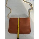 Like new! Brown Vegan leather‎ thin cross body gold chain Bag Photo 2