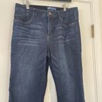 Democracy Womens Jeans Dark Blue Wash Distressed Frayed Hem Size 14 Photo 4