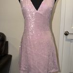 Windsor BRAND NEW  Sparkling Sequin Halter Mini Dress in Light Pink Photo 1