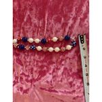 Patriotic Stretch Necklace Red White Blue Striped 4th of July American Photo 3