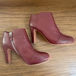 See By Chloe  Leather Ankle Heel Boots size 6 Red Photo 10