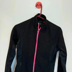 Spyder  Womens Jacket Small  Black Waffle Weave Knit Full Zip Casual Logo Photo 1