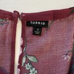 Torrid  Berry Pink Floral Challis High Neck Hi Lo Sleeveless Pockets Dress‎ 1X Photo 11