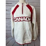 Team Canada Olympic HBC Hoodie Jacket womens Small Olympics Half Zip Sweatshirt White Photo 6
