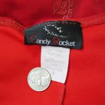 Vintage 90s Candy Rocket Red Floral Ruffle Mini Dress Size XS Photo 7