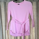 Ann Taylor  Light Pink Three Quarter Sleeve Tie Waist Sweatshirt Size Small Photo 2