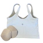Lululemon  Align White Crop Tank Top Light Support Nulu Buttery Soft Size 0 Photo 6