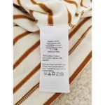 J.Crew Long Sleeve Knit Ruffle Stripe Henley Top Brandy & Cream Size XXS Photo 6