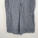 BeachLunchLounge  Shirt Dress Extra Large Blue Pinstripe Linen Cotton Sleeveless Photo 7