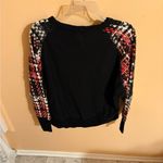 Rag and Bone  Linton Racer Crewneck Sweatshirt W/Tweed Sleeves Photo 5