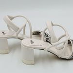 Fendi White/Black Leather Block Heel Ankle size 37 Photo 1