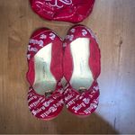 Juicy Couture  Ballet Ballerina Flats and Pouch Red Maroon Women’s 8M Photo 2