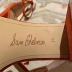 Sam Edelman Odila Leather Suede Block Heel Scalloped Sandals Dusty Orange Sz 10 Photo 9