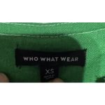 Chic Who What Wear Womens Puff Sleeve Linen Dress W Belt Classic Boho Sweet XS Green Photo 2