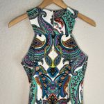 Laundry by Shelli Segal  Dress Brunch Shower Paisley Beaded Halter Preppy Photo 8