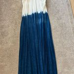 Elan NWOT  Maxi Dress Grecian Blue and White Photo 0