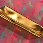 Tarte Cosmetics Bag Gold w/ Zipper & Label BNIP Perfect for Travel Makeup Photo 2