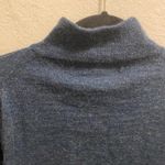Peruvian Connection  Blue Baby Alpaca & Wool Mock Neck Sweater Size S Photo 7