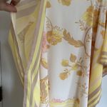 Jason Wu  Yellow Floral Tunic Top Kimono Chiffon Scarf Cami Cover Up, One Size Photo 5
