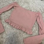 Forever 21 Blush Pink Off The Shoulders Long Sleeve Photo 0