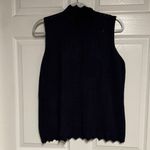 Cyrus Navy Sleeveless Knit Top Photo 5