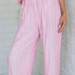 These Three Boutique pink Pleated Strapless Overlay Jumpsuit Photo 10
