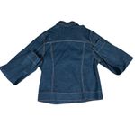 Jeans Crest Dark Denim Jacket Classic Button Front‎ Stretch Casual Streetweark Blue Size L Photo 5