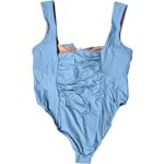 J.Crew Ruched squareneck one-piece in Blue Mist 24 NWT Photo 1