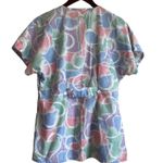 Barco Women Scrub Top‎ S Pastel Floral Medical Uniform Nurse Workwear Dental Purple Photo 2