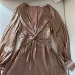Milly Ramy Brook Elsie Plunging Shimmer Mini Dress Photo 2