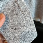 Twenty Second Speckled Gray Top Long Sleeve Polyester Linen Spandex Cute with Leggings Photo 7