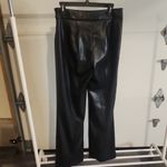Elie Tahari  Noir Faux Leather Belted Pants Size 6 Photo 4