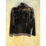 Betsey Johnson  Performance Pullover Small Black Cowl Neck Crushed Velvet Photo 3